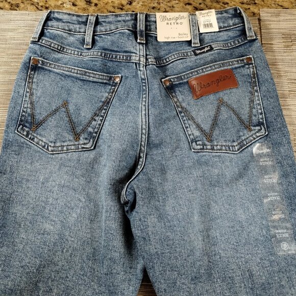 Wrangler Retro Bailey High Rise Boot Cut Jeans Size 3 / 27/32 NWT - Picture 3 of 13